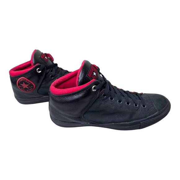 Converse All Star 164883C Chuck Taylor High Top Black Red Men's 10 Women's 12 - Picture 11 of 13